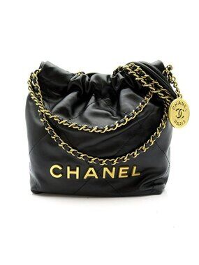 Chanel 22 Mini Handbag Calf Black
